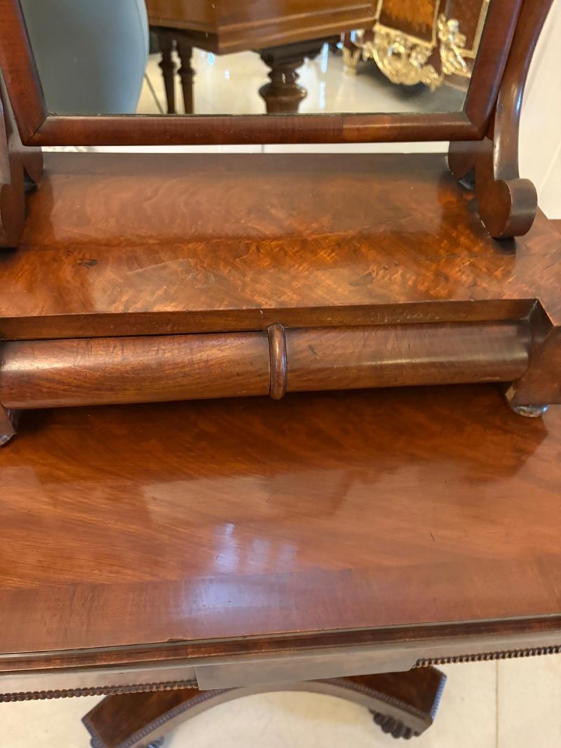 Antique Victorian Quality Mahogany Swing Dressing Mirror